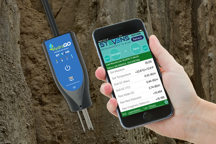 hydrago portable soil moisture probe sensor to excel equipment