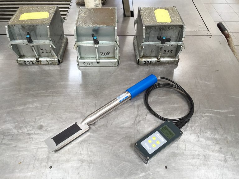 Soil Moisture Probes test Concrete BIM Building Information Management